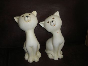 Joli sujet "Couple de Chats" (grand modèle)
en plâtre
