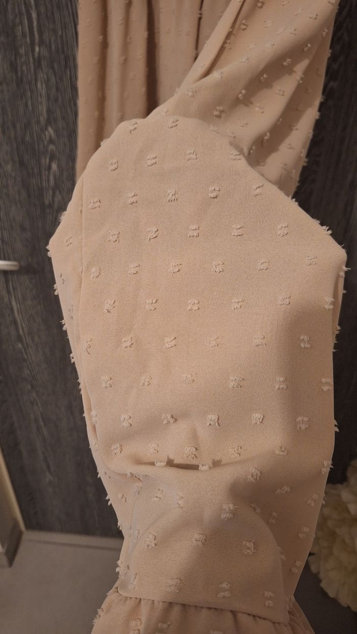 Robe longue bohème beige à dentelle - photo numéro 6