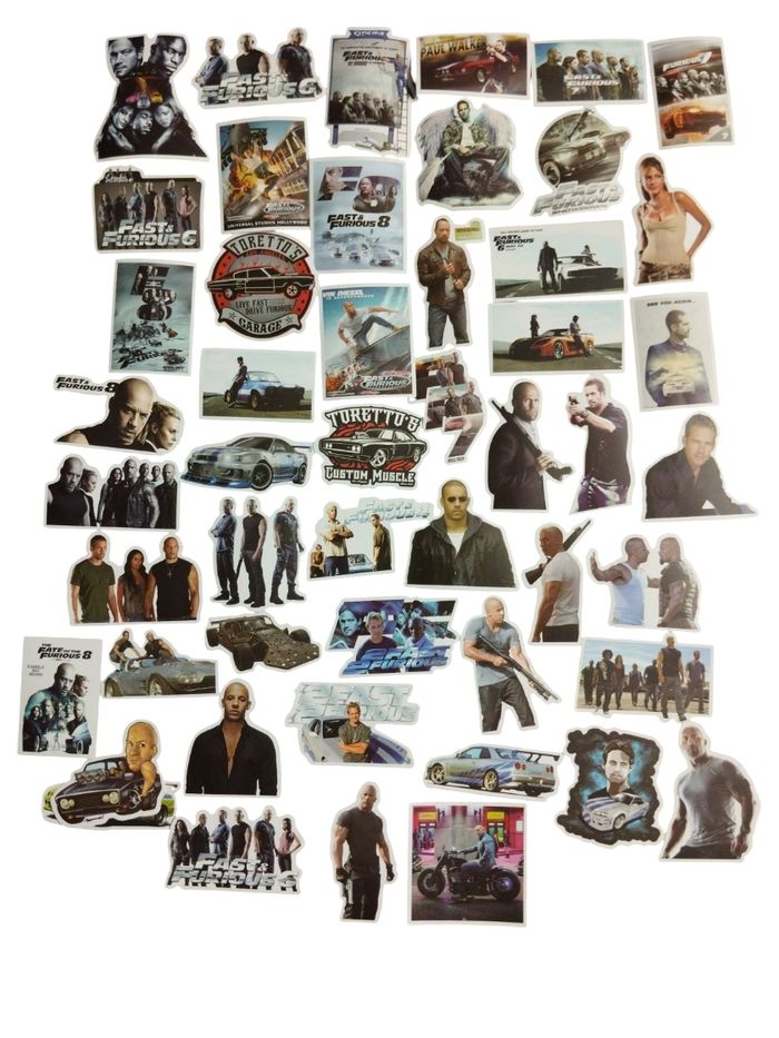 Set 50 stickers autocollants Fast and Furious
