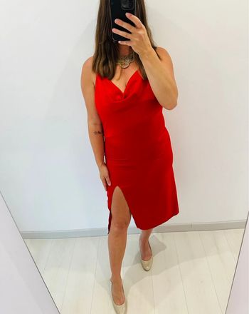 🌸Robe - satinée - rouge - chic 🌸