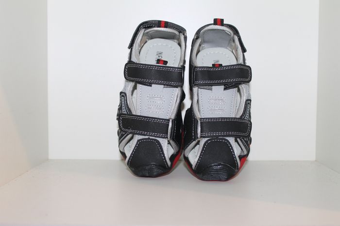 jolie sandales nus pieds rouge noir gris 34 - photo numéro 3