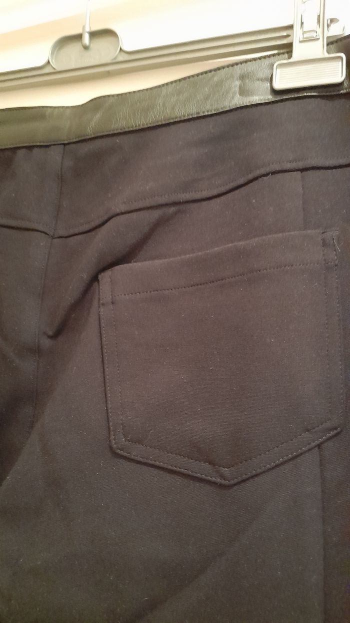 Pantalon cuir bi matière - photo numéro 5