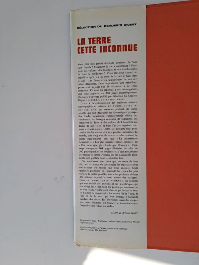 Livre "la terre cette inconnue " #reader'sdigest - photo numéro 2