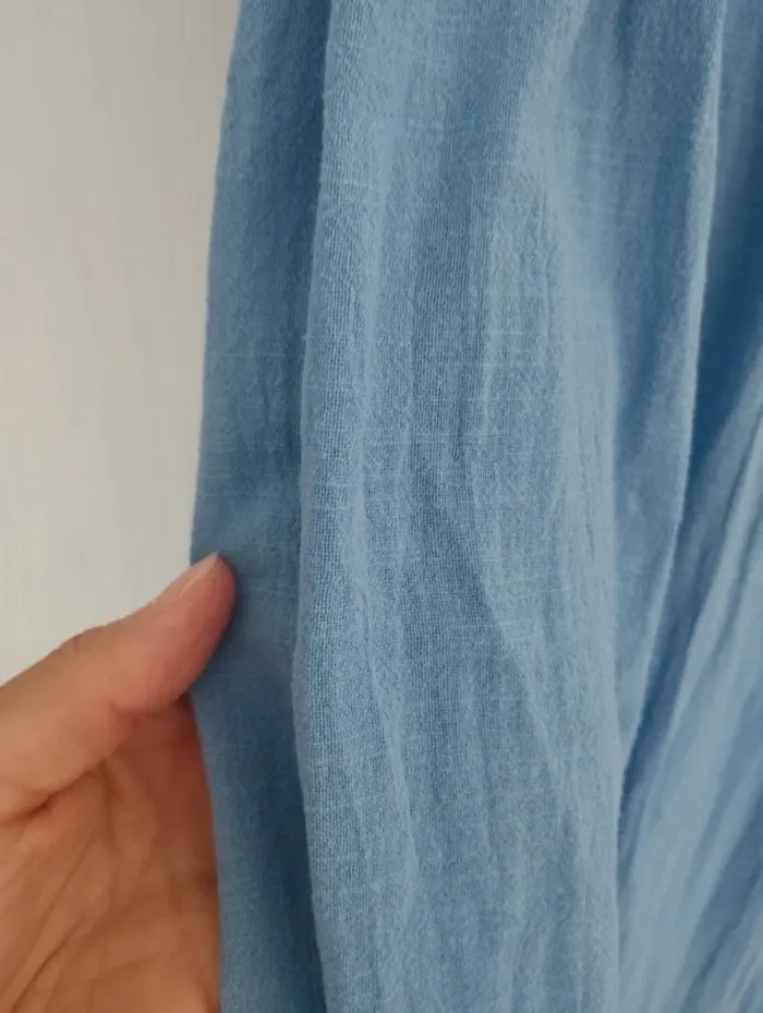 Robe longue en lin bleue Kiabi S - photo numéro 5