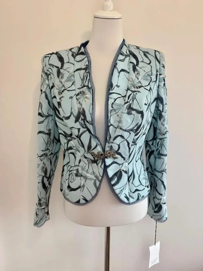 Magnifique veste blazer Musani couture bleue taille 38 neuve avec étiquette