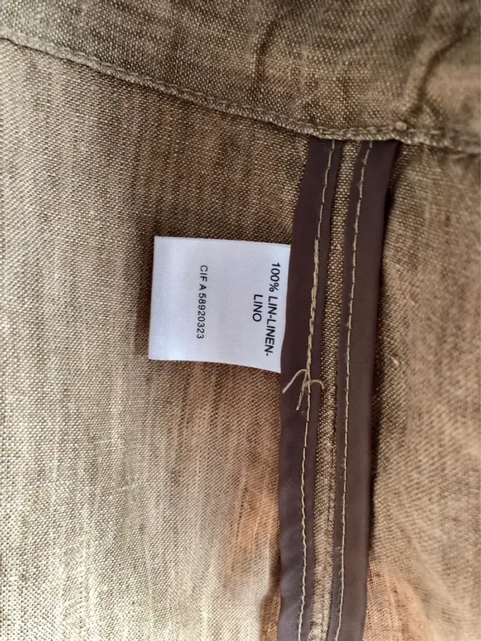 Veste en lin beige - photo numéro 8