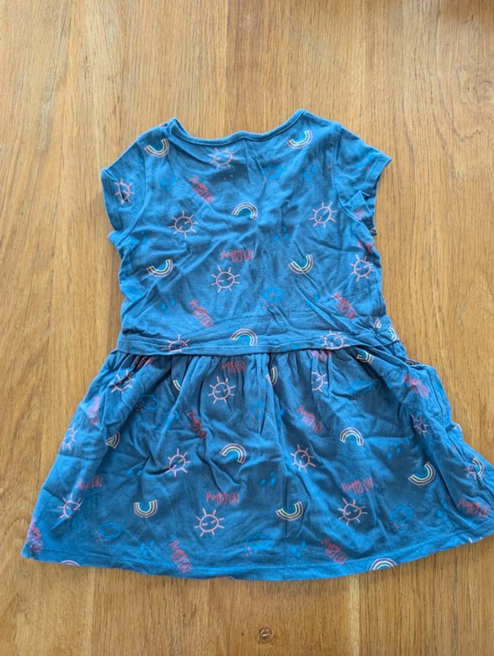 Robe manches courtes bleue été 3 ans - photo numéro 2