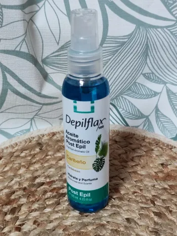 Depilflax 100 huile après épilation brise des caraibes 125ml à utiliser 18 mois après ouverture