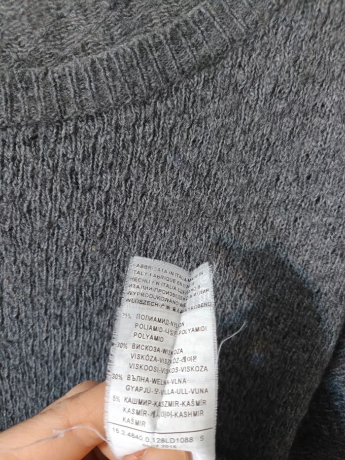 Joli pull en cachemire gris Stile Benetton taille S/M - photo numéro 4