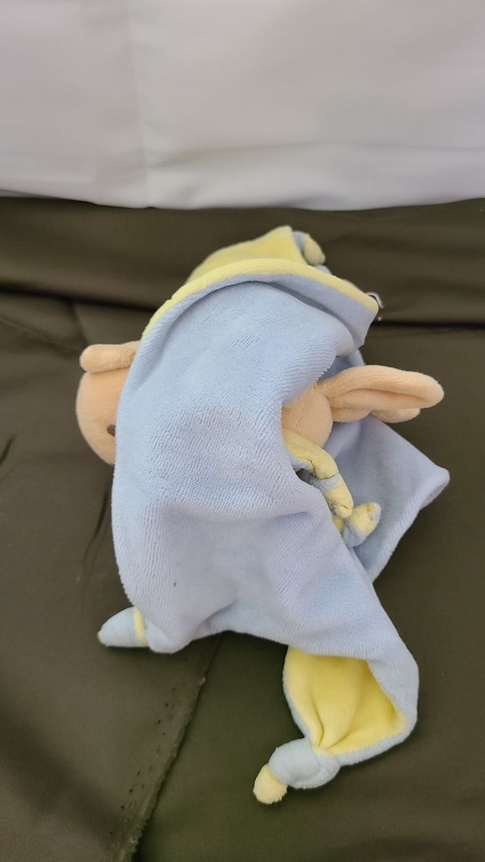 Doudou plat reversible lapin ours trouve moi cache toi NOUNOURS - photo numéro 3