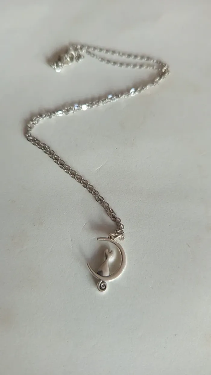 Collier 🔸 chat sur la lune