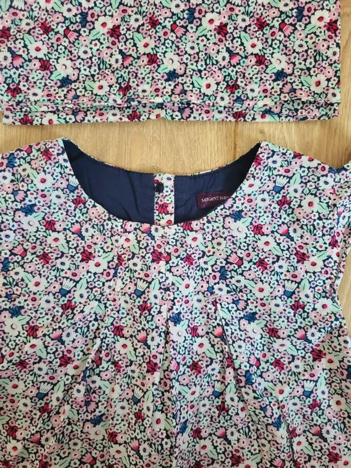 Blouse fleurie + foulard - photo numéro 2