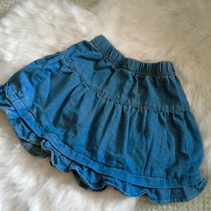 Ravissante jupe jeans froufroutante