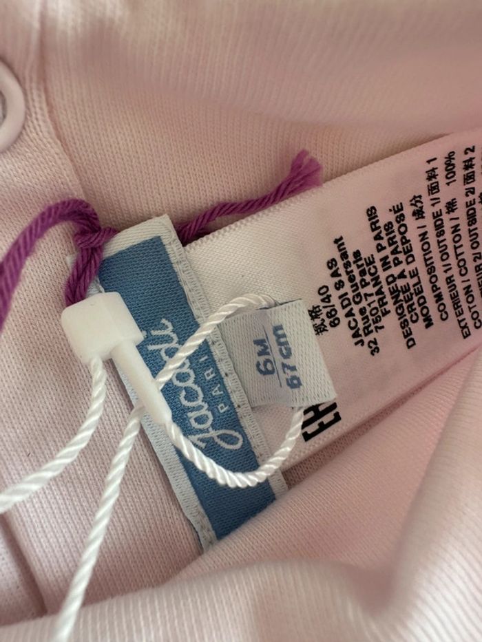 Ensemble molleton rose poudré et liberty taille 6 mois Jacadi - photo numéro 5