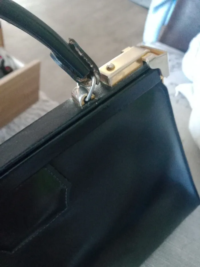 Sac à main en cuir vintage années 1960 - photo numéro 11