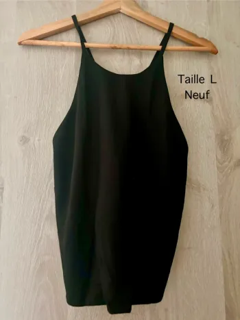Top emmanchures américaines noir Mango