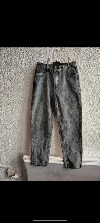 Jean noir gris taille  haute T 36