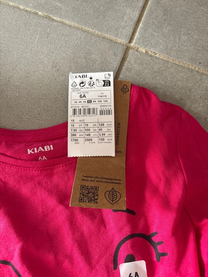 T-shirt rose chat - photo numéro 2
