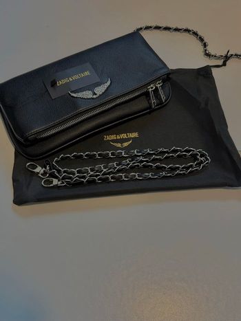 sacoche Zadige et Voltaire Noir argenté 