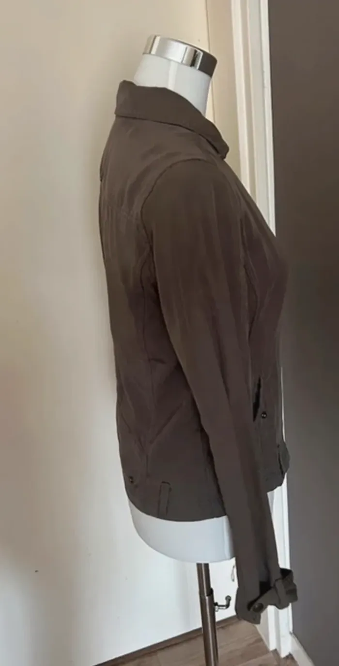 Bonobo, veste zippé, sport chic, kaki, taille M/38 - photo numéro 3