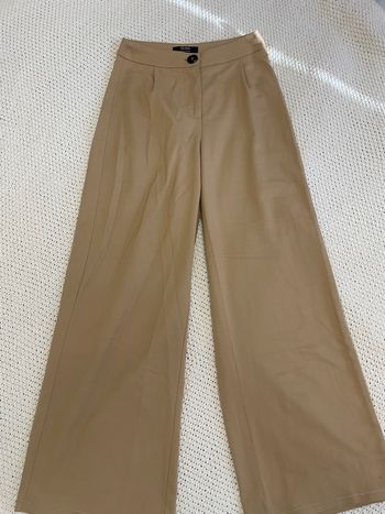 Pantalon fluide tailleur beige