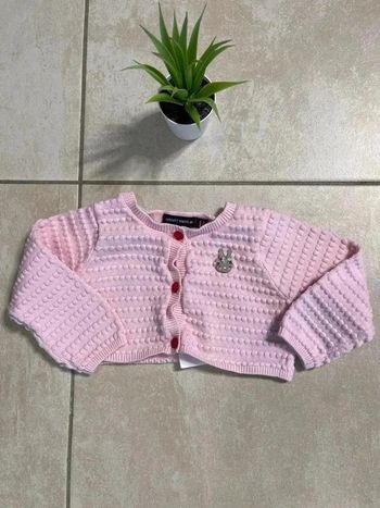 Magnifique boloero en maille rose 6 mois sergent major