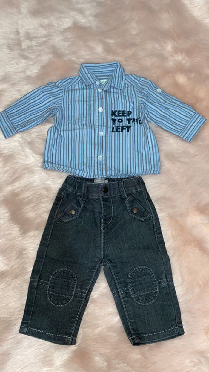 Ensemble jean chemise