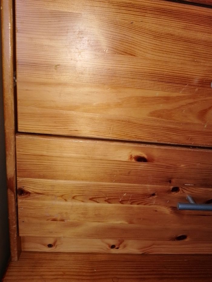 Meuble bois pin 3 tiroirs où meuble à étagère réglable sur 7 hauteurs - photo numéro 6