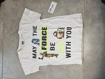 T-shirt blanc Star Wars garçon 7/8 ans
