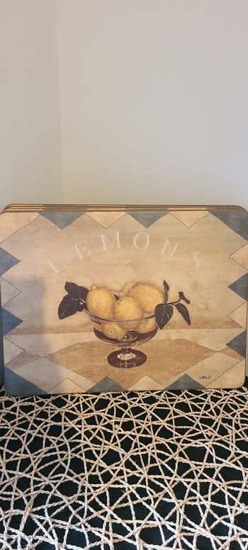 napperons anciens agrumes Pimperne