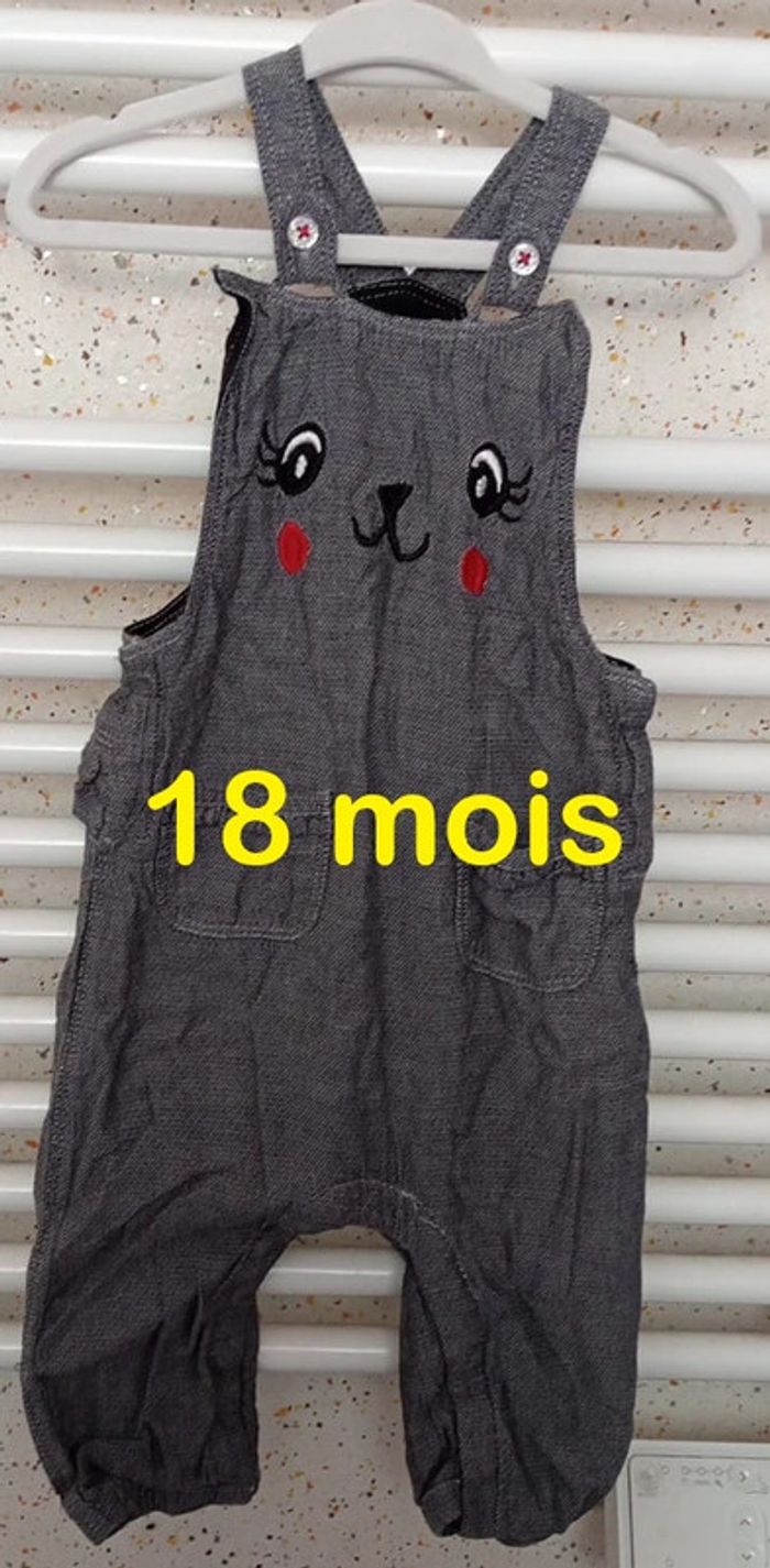 Salopette grise Orchestra Taille 18 mois