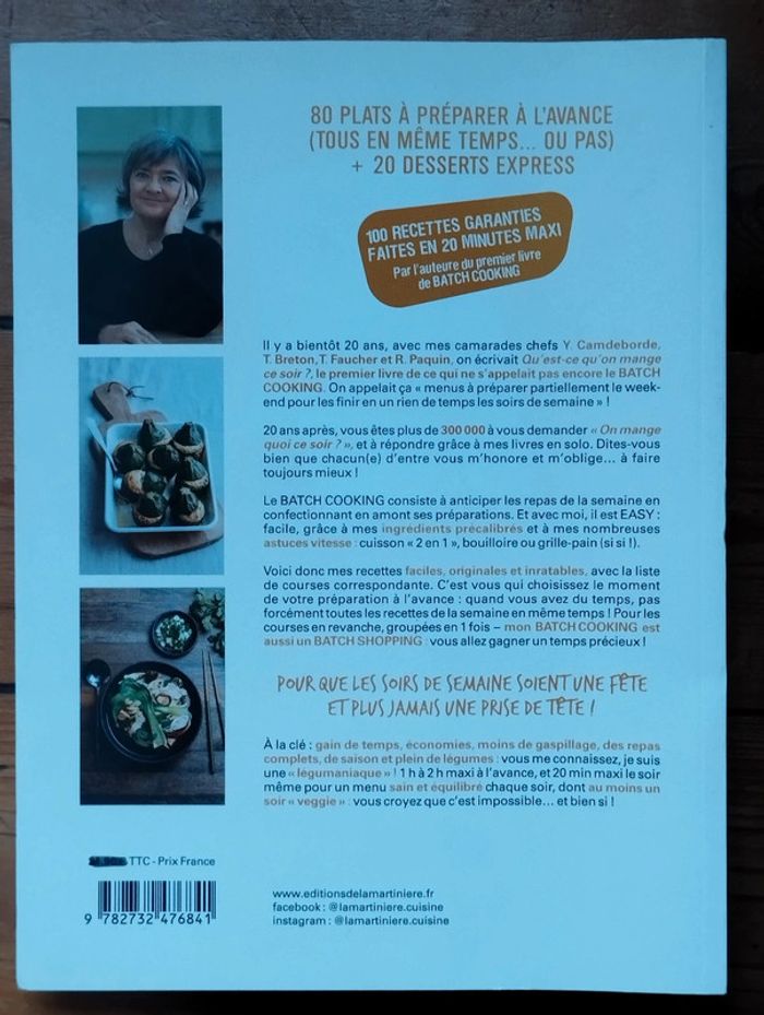 Neuf livre Batch cooking Sylvia Gabet On mange quoi ce soir recettes - photo numéro 2