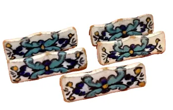 5 Porte-couteaux  Céramique vernissée Tunisienne de Nabeul