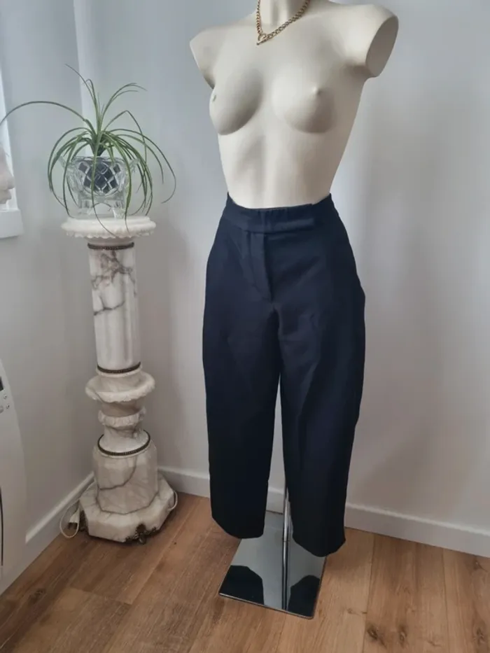 Pantalon cargo oversize noir Zara - photo numéro 2