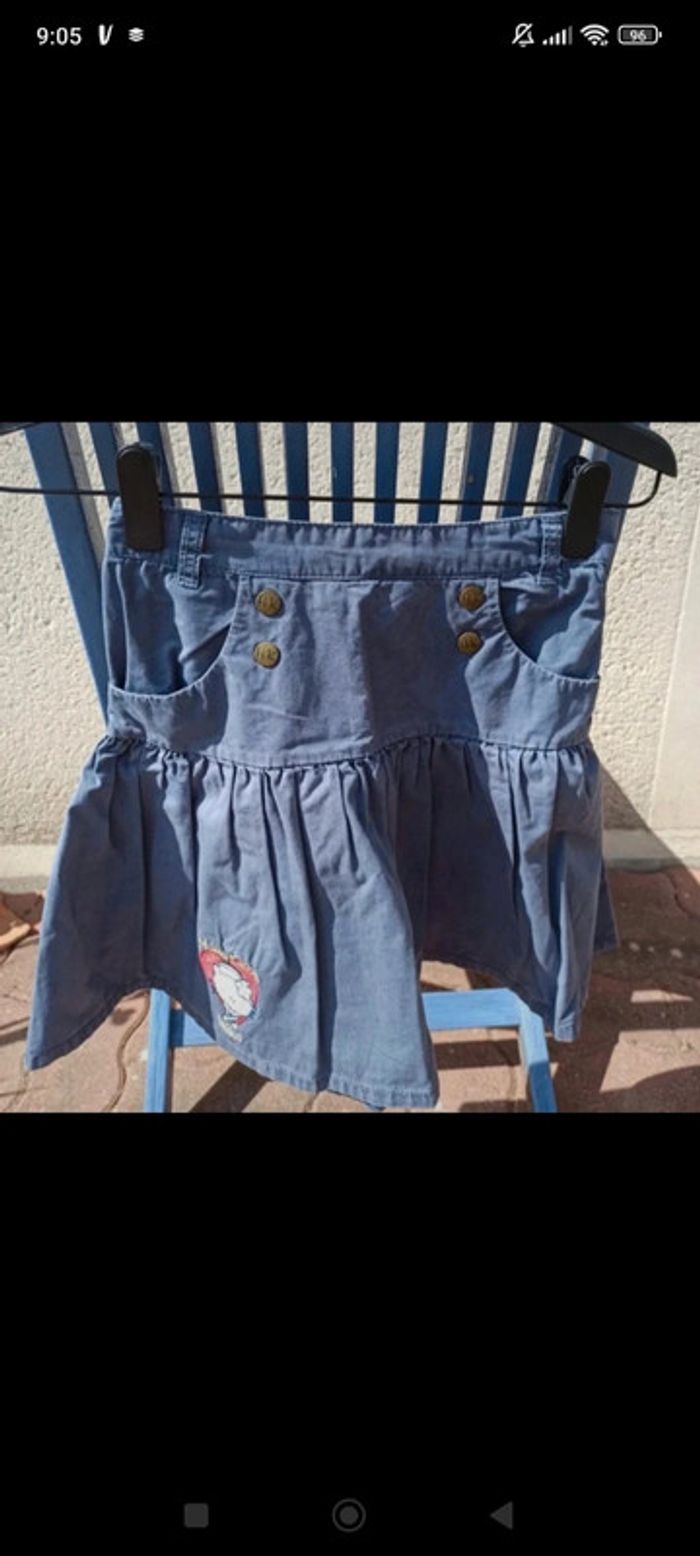 jupe hello Kitty bleu marine fermeture éclair sanrio 10 ans - photo numéro 6