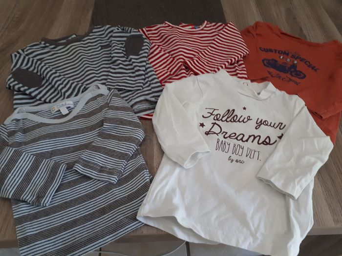 Lot de 5 tee shirt manches longues