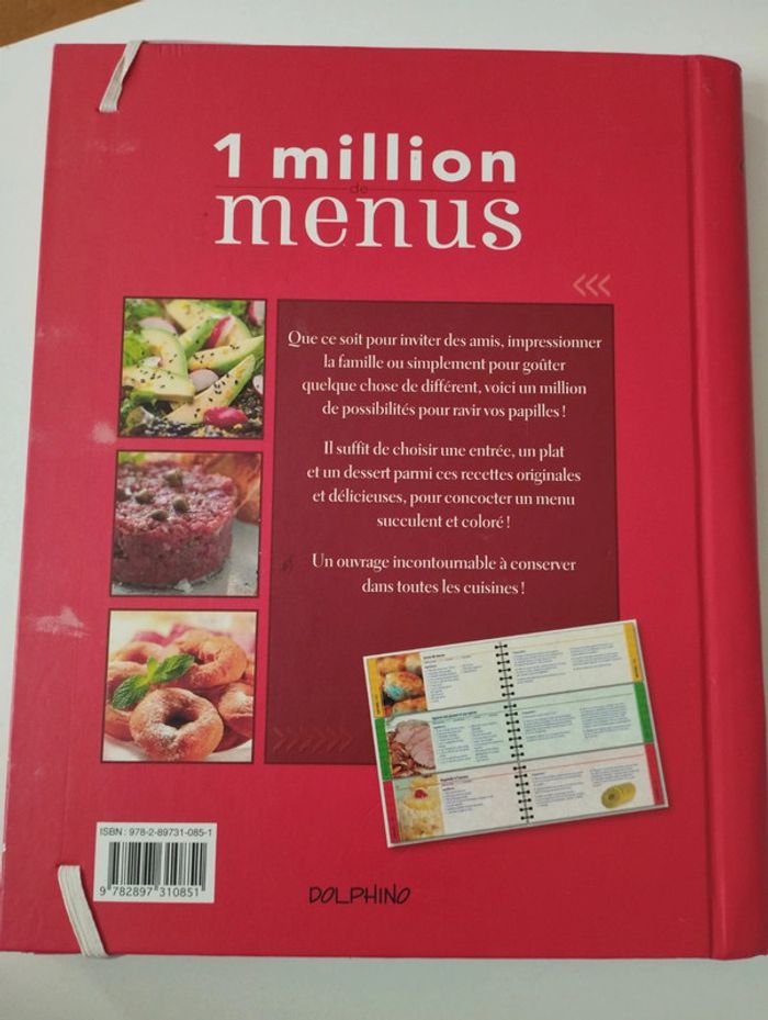Livre de recettes 1 million de menus - photo numéro 2