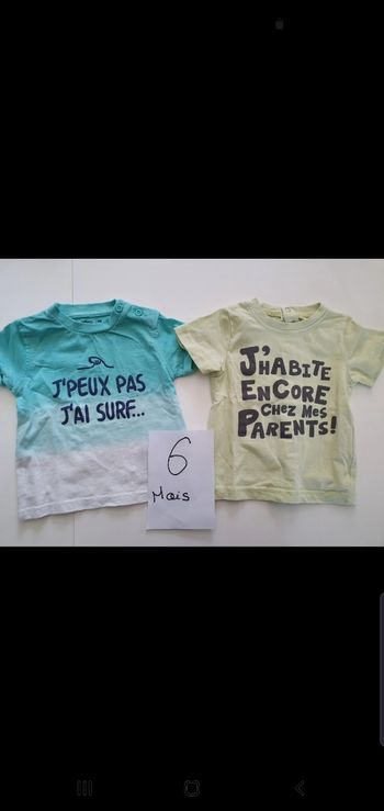 T-shirts 6 mois