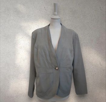 Veste de tailleur blazer gris Venca femme taille 48
