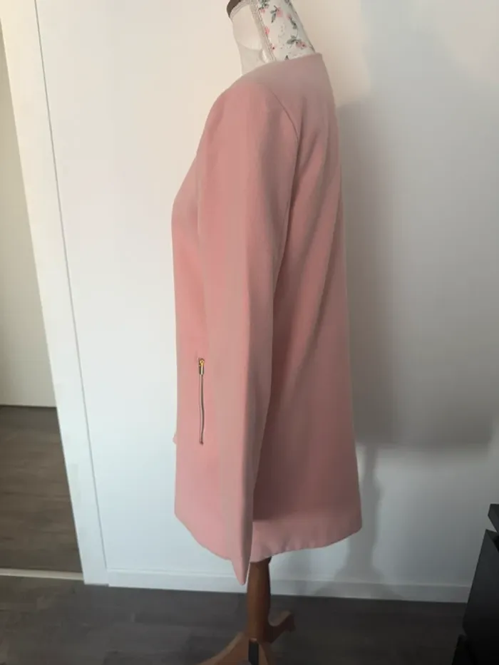 Manteau mi long rose poudré Women Only 38 ou M - photo numéro 9