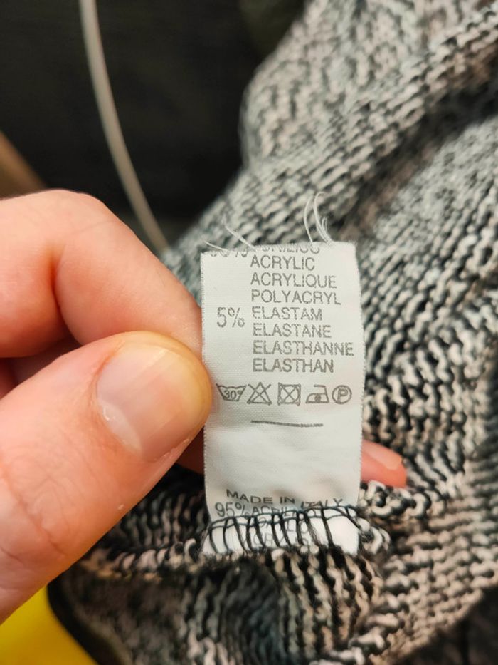 Veste tweed noir et blanc, dos orné de nœuds, une allure sophistiquée et originale - photo numéro 8