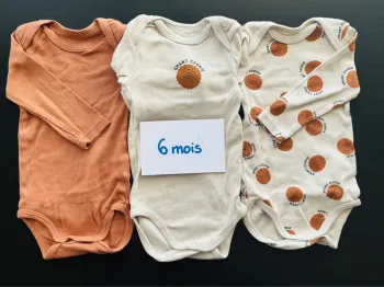 Lot de 3 bodies La Redoute taille 6 mois