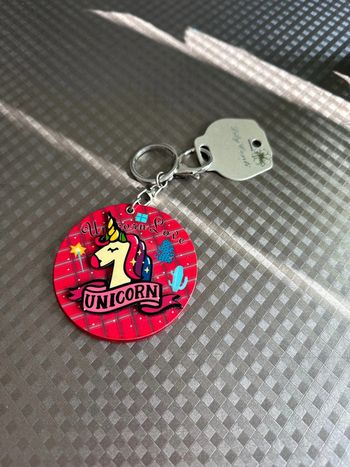 Porte clef décor  licorne neuf