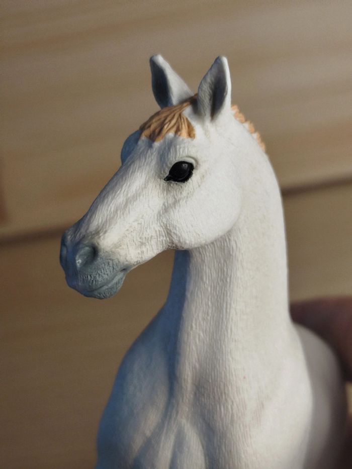 Schleich jument blanche et couverture licol - photo numéro 2