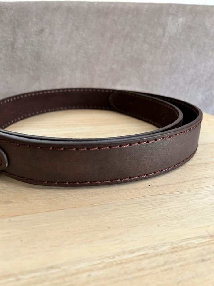 Ceinture en cuir marron taille 105 cm - photo numéro 2