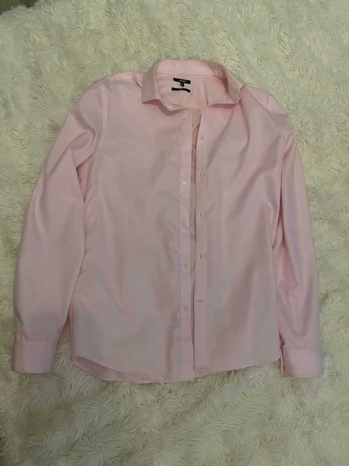 Chemise rose clair anti froissement - photo numéro 1