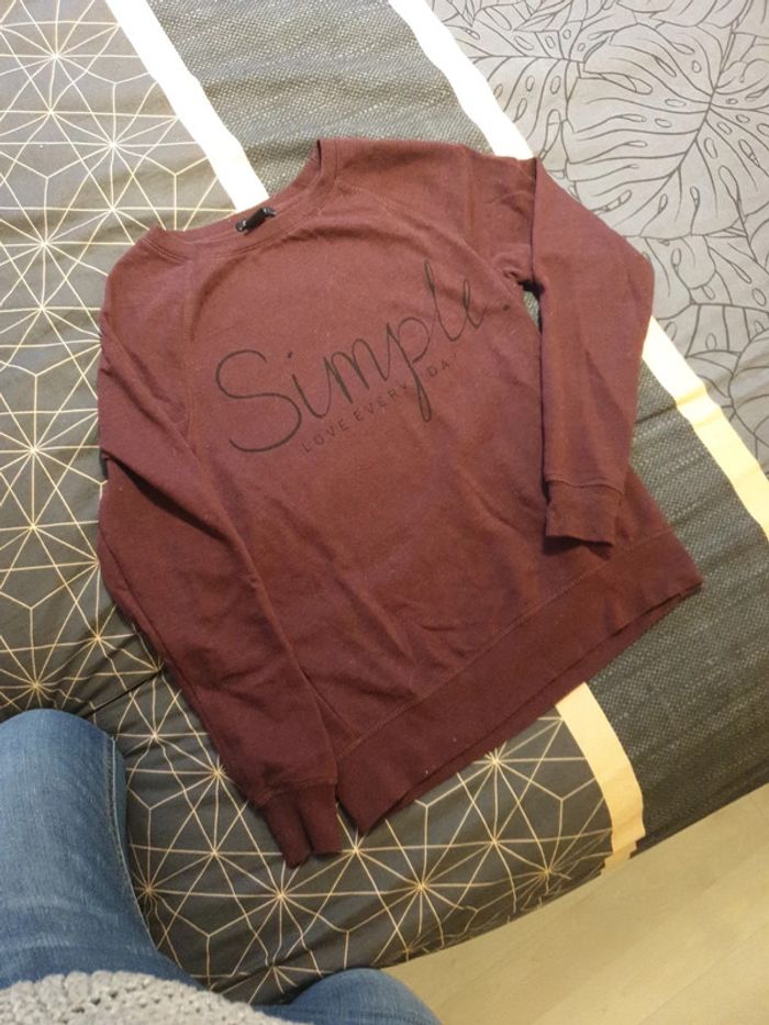 Sweat couleur aubergine - photo numéro 3