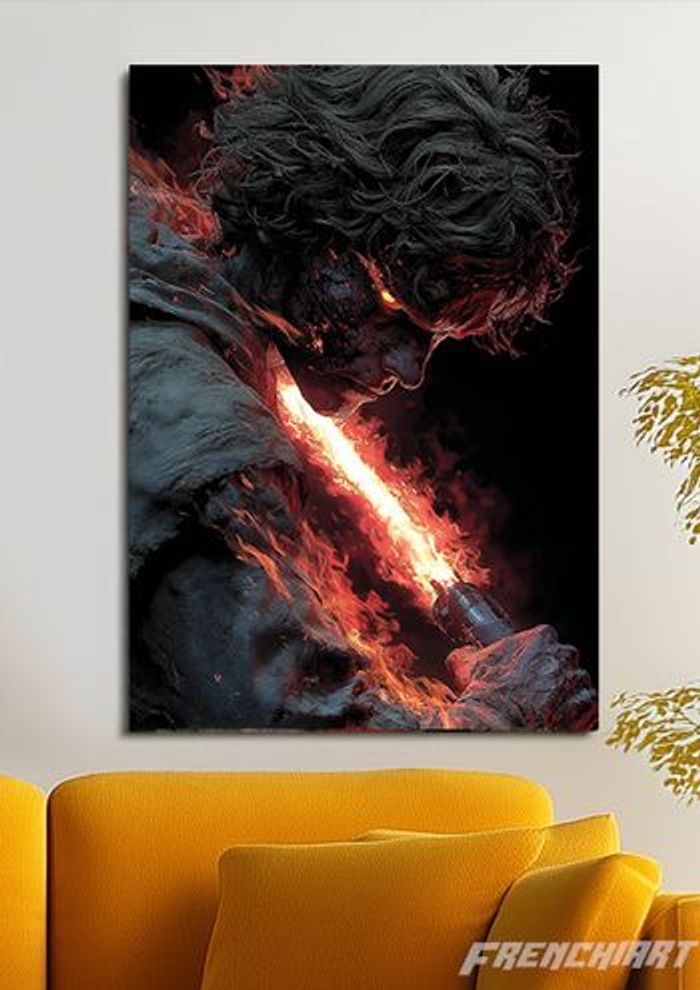 Poster métallique 30cm x 42cm Anakin Starwars + aimant mural fourni. - photo numéro 2