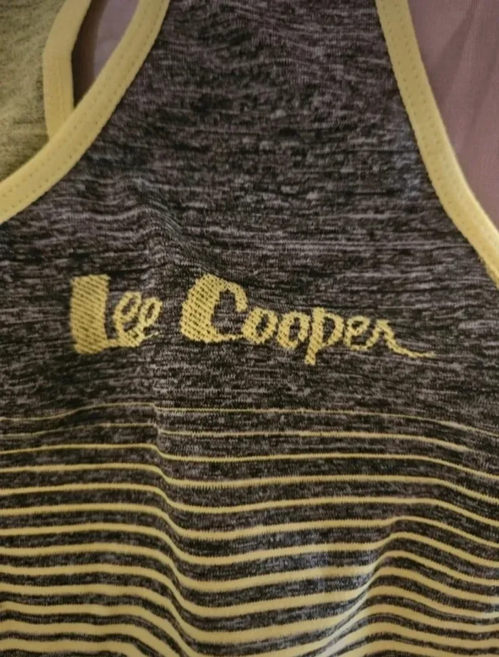 Ensemble sport brassière + legging gris jaune Lee Cooper Taille L/XL Neuf - photo numéro 2