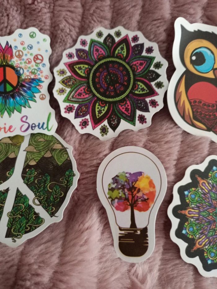 Divers stickers hippie Peace - photo numéro 4